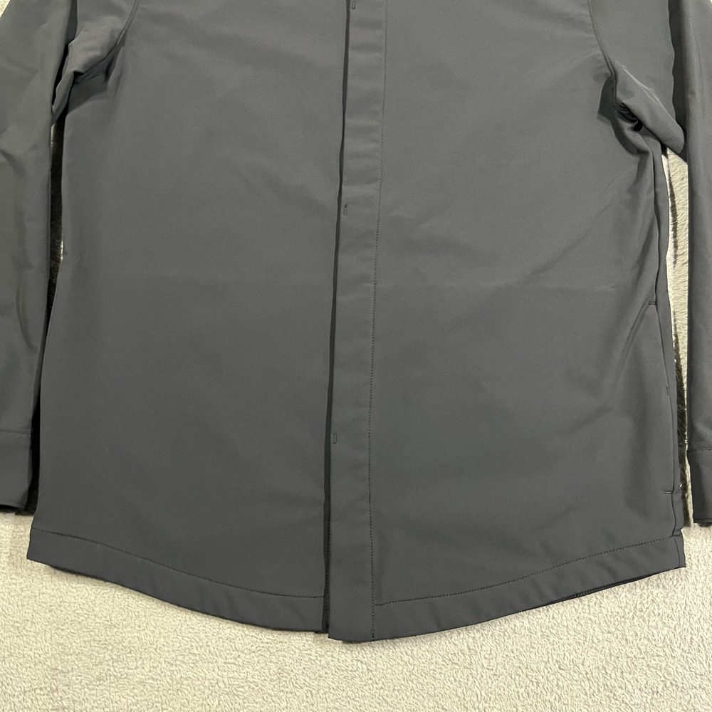 BYLT Tech Nylon Shirt Jacket Mens Large Black Button Up Long Sleeve Layering - Picture 2 of 16